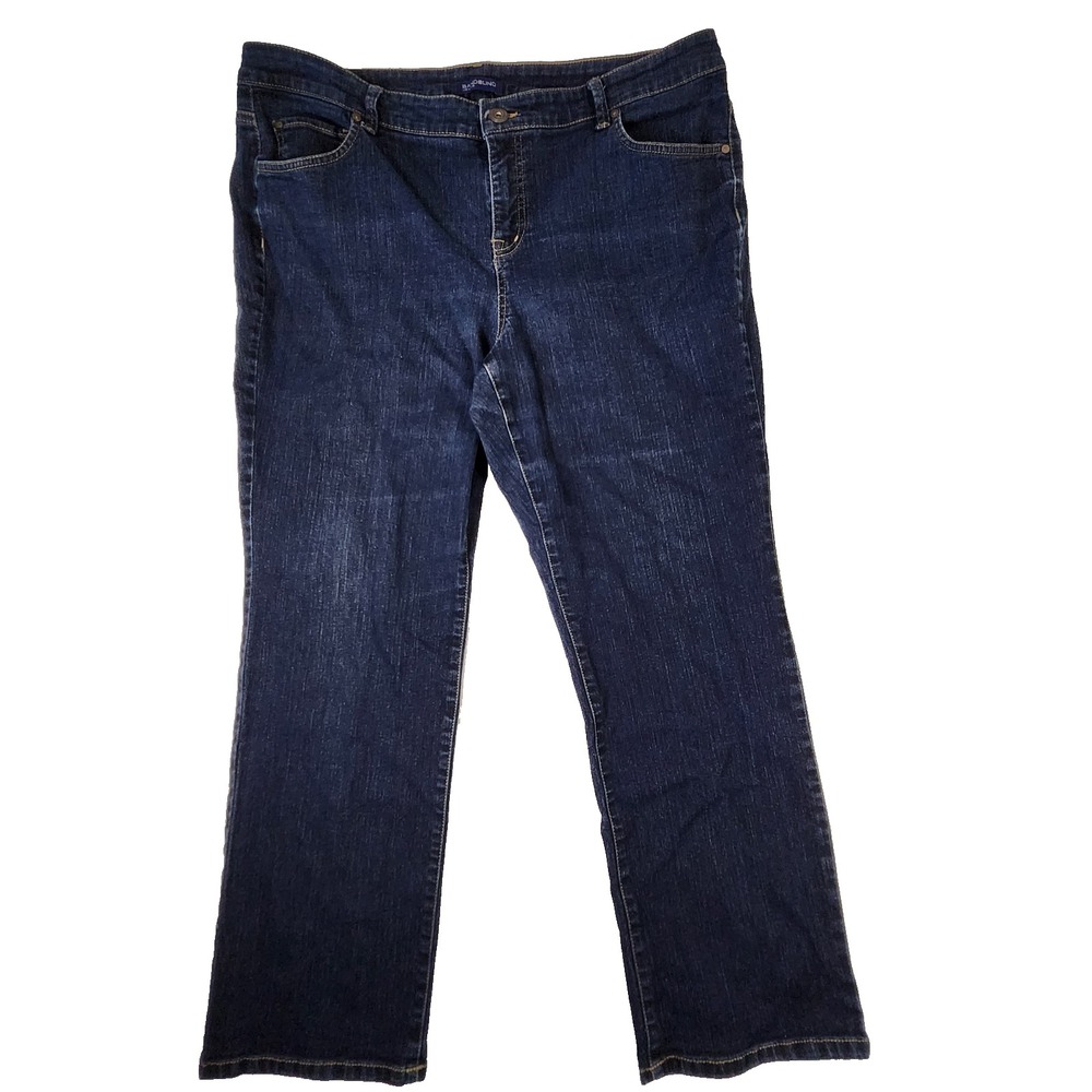 Bandolino Samantha Jeans Women 18WS Blue Straight Leg Plus Short Casual Classic